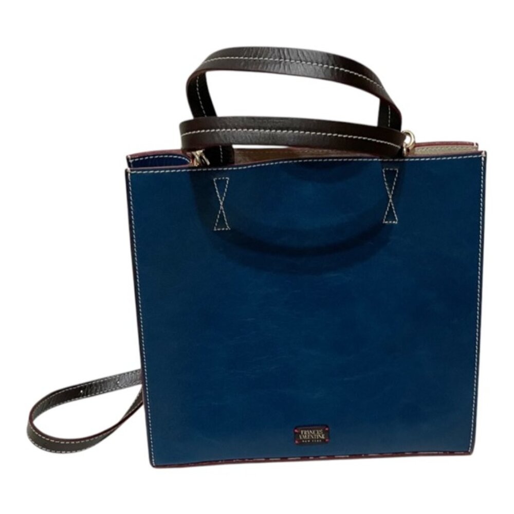 Frances Valentine New York Two Tone Leather Crossbody Handbag Combo NWT - Picture 2 of 8